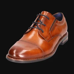 Leder Business Schnürer cognac