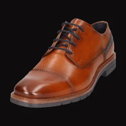 Leder Business Schnürer cognac