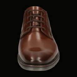 Leder Business Schnürer cognac