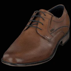 Leder Business Schnürer cognac