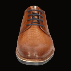 Leder Business Schnürer cognac