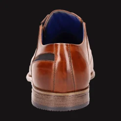 Leder Business Schnürer cognac