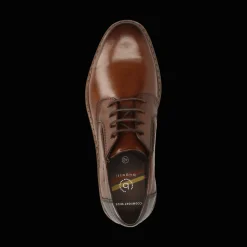 Leder Business Schnürer cognac