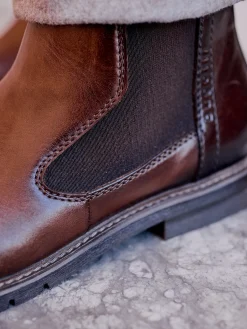 Leder Chelsea cognac
