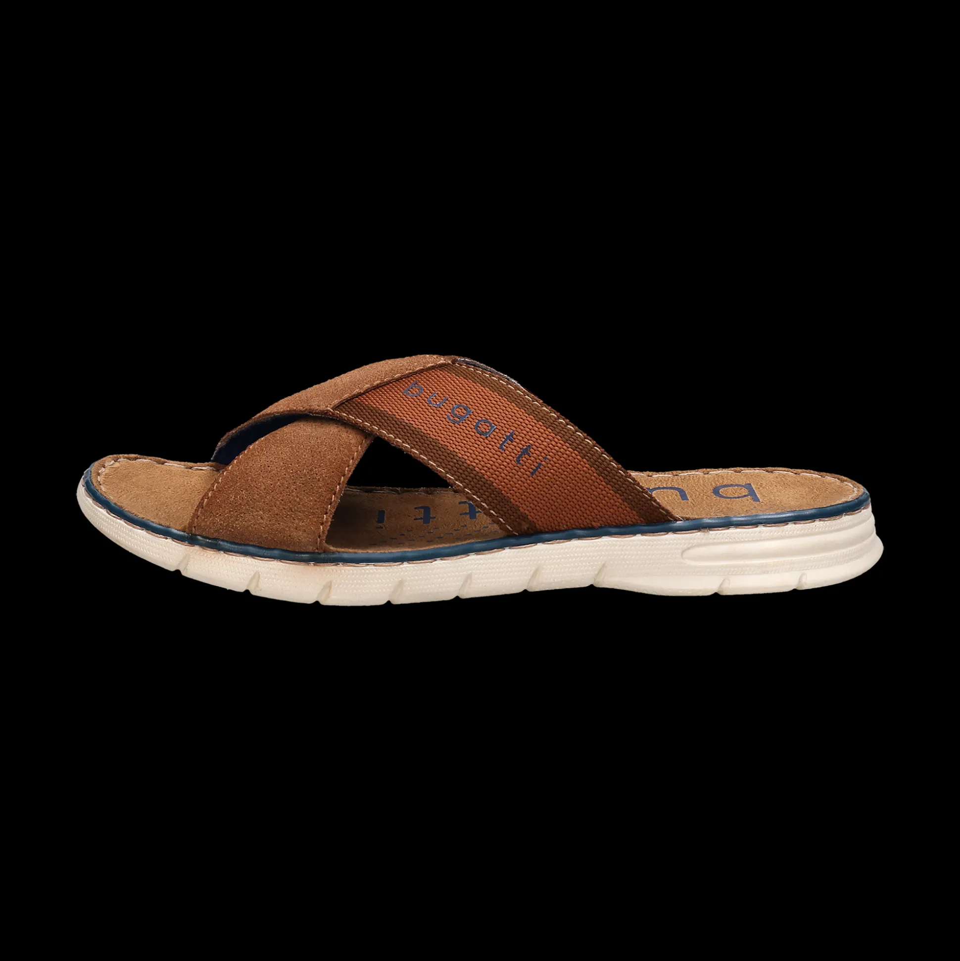 Leder Pantoletten cognac