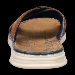 Leder Pantoletten cognac