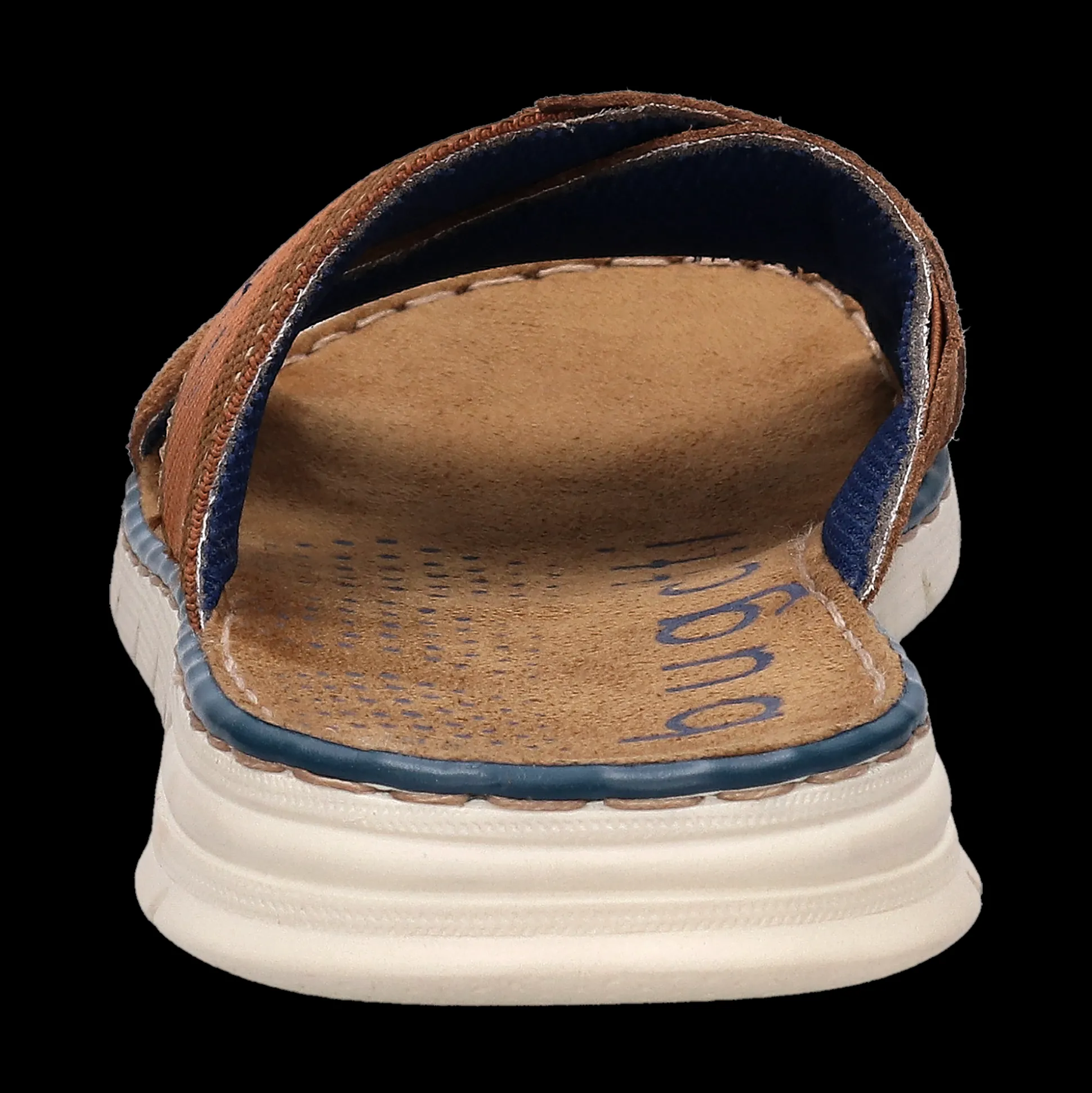 Leder Pantoletten cognac