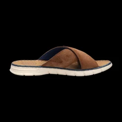 Leder Pantoletten cognac