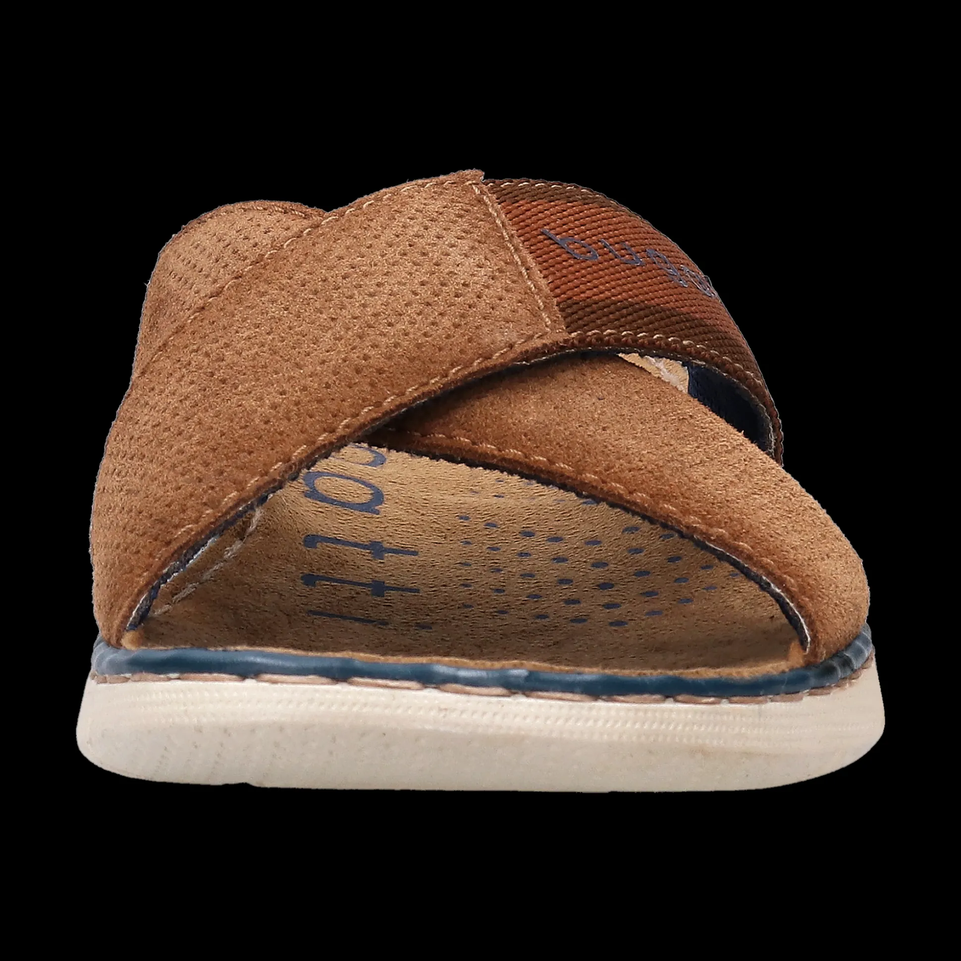 Leder Pantoletten cognac