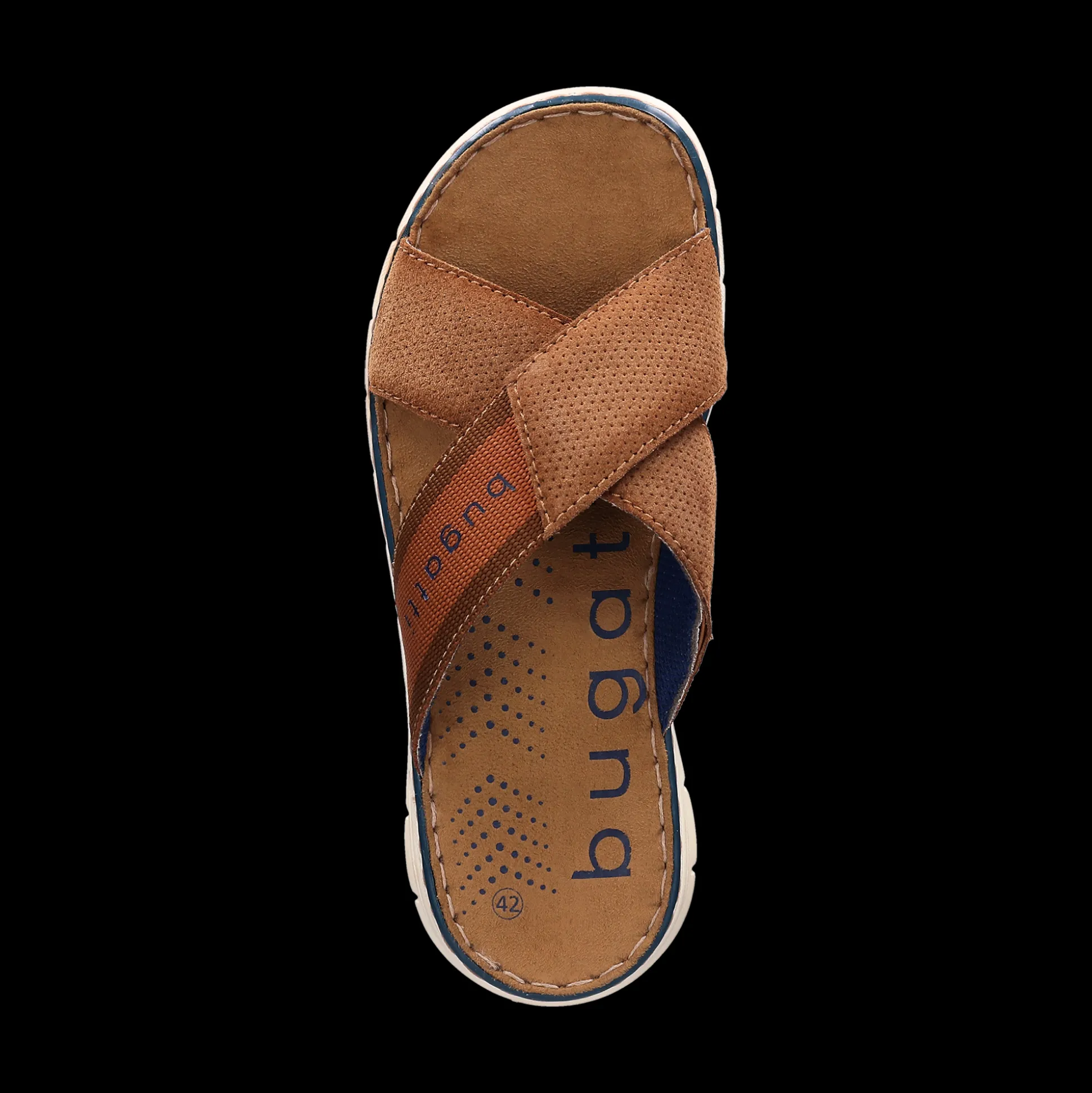 Leder Pantoletten cognac