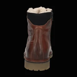 Leder Schnürstiefel braun