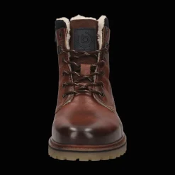 Leder Schnürstiefel braun