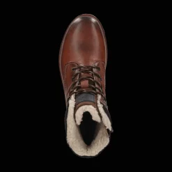 Leder Schnürstiefel braun