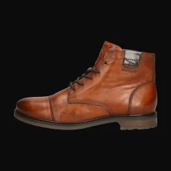 Leder Schnürstiefel cognac