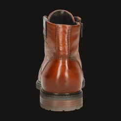 Leder Schnürstiefel cognac