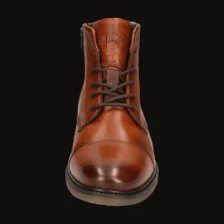 Leder Schnürstiefel cognac