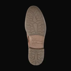 Leder Schnürstiefel cognac