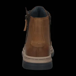 Leder Schnürstiefel cognac