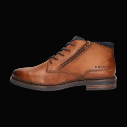 Leder Schnürstiefel cognac