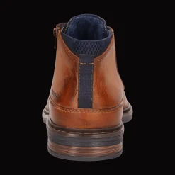Leder Schnürstiefel cognac