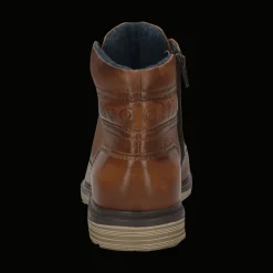 Leder Schnürstiefel cognac