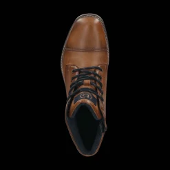 Leder Schnürstiefel cognac