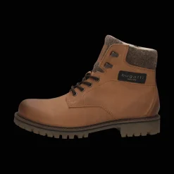 Leder Schnürstiefel cognac