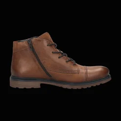 Leder Schnürstiefel cognac