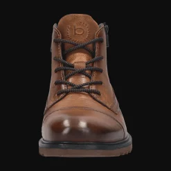 Leder Schnürstiefel cognac