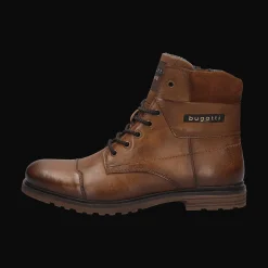 Leder Schnürstiefel cognac