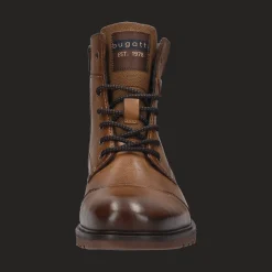 Leder Schnürstiefel cognac