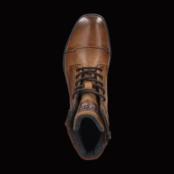 Leder Schnürstiefel cognac