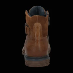 Leder Schnürstiefel cognac