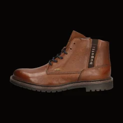 Leder Schnürstiefel cognac
