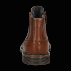 Leder Schnürstiefel cognac