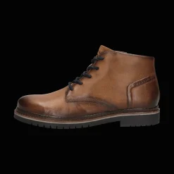 Leder Schnürstiefel cognac