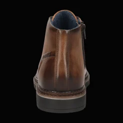 Leder Schnürstiefel cognac