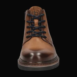 Leder Schnürstiefel cognac
