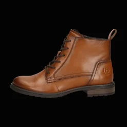 Leder Schnürstiefel cognac