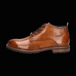 Leder Schnürstiefel cognac