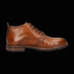 Leder Schnürstiefel cognac