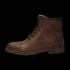 Leder Schnürstiefel cognac