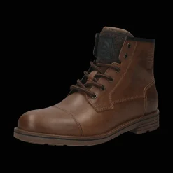 Leder Schnürstiefel cognac