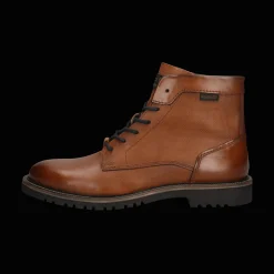 Leder Schnürstiefel cognac