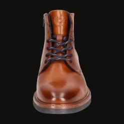 Leder Schnürstiefel cognac