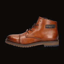 Leder Schnürstiefel cognac