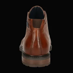 Leder Schnürstiefel cognac