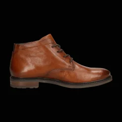 Leder Schnürstiefel cognac