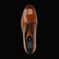 Leder Schnürstiefel cognac