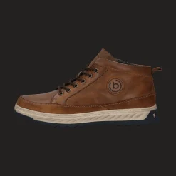 Leder Schnürstiefel cognac